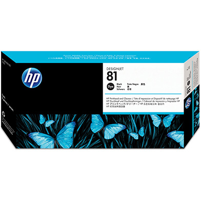 HP C4950A No.81 Black Dye Printhead and Printhead Cleaner
