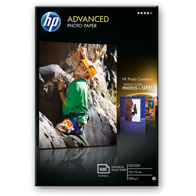 HP Q8692A Advanced Glossy Photo Paper - 250gsm (100 Sheets / 10 x 15 cm Borderless)