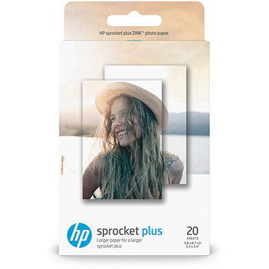 HP 2LY72A Sprocket Plus Photo Paper - 290gsm (20 Sheets / 5.8 x 8.7 cm)
