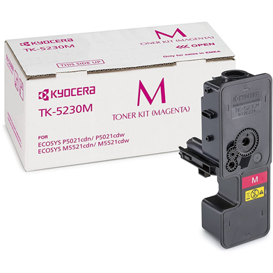 Kyocera 1T02R9BNL0 TK-5230M Magenta Toner Cartridge (2,200 Pages)