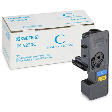 Kyocera 1T02R9CNL1 TK-5220C Cyan Toner Cartridge (1,200 Pages)