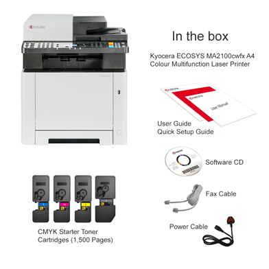 Kyocera ECOSYS MA2100cwfx A4 Colour Multifunction Laser Printer ...