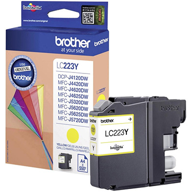 Brother LC223Y LC-223 Yellow Ink Cartridge (550 Pages)