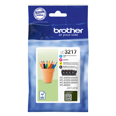 Brother LC3217VAL LC-3217 Ink Cartridge Multipack CMYK (550 Pages)