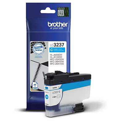 Brother LC3237C LC-3237 Cyan High Yield Ink Cartridge (1,500 Pages)