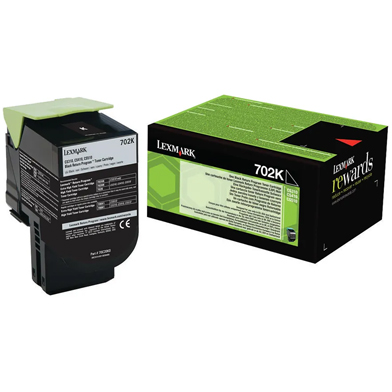 Lexmark 70C20K0 702K Black RP Toner Cartridge (1,000 Pages)