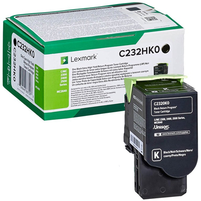 Lexmark C232HK0 Black High Yield Return Programme Toner Cartridge (3,000 Pages)