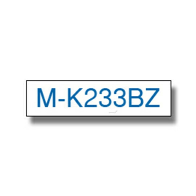 Brother MK233BZ M-K233BZ 12mm Labelling Tape (BLUE ON WHITE)