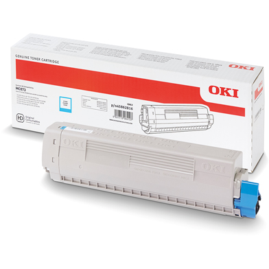 OKI 45862816 High Capacity Cyan Toner Cartridge (10,000 Pages)
