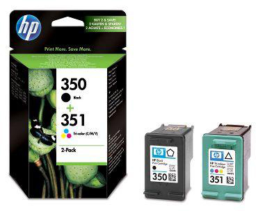 HP 350/351 Tri-Colour Ink Cartridge Value Pack