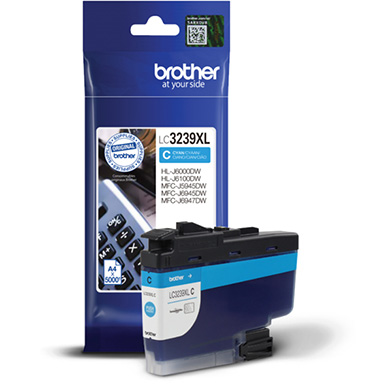Brother LC3239XLC LC-3239XL Extra High Yield Cyan Ink Cartridge (5,000 Pages)