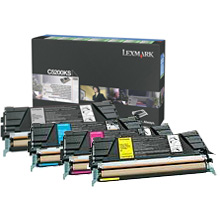 Lexmark C5220 Toner Rainbow Pack CMY (3,000 Pages) + Black (4,000 Pages)