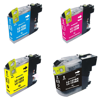 Printerland  Compatible Brother LC-123 Rainbow Ink Cartridge Pack (CMYK 600 pages each)