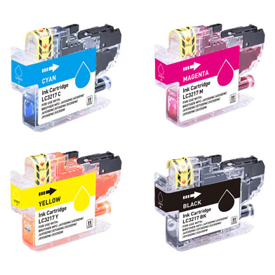 Printerland  Compatible Brother LC-3217 Ink Cartridge Multipack CMYK (550 Pages)