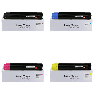 Printerland  Compatible Dell 593-1092H Hi-Cap Toner Rainbow Pack CMY (12K) + Black (18K)