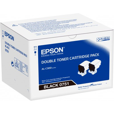 Epson Twin Pack Black Toner Cartridges (2 x 7,300 Pages)