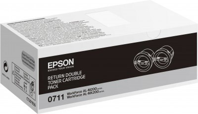 Epson S050711 Twin Pack Toner Cartridges (2 x 2,500 pages)