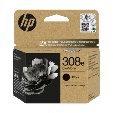 HP 7FP22UE 308e EvoMore Black Ink Cartridge (320 Pages)