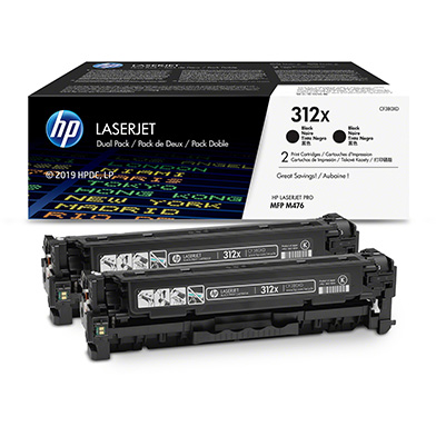 HP CF380XD 312X Black Toner Cartridge Dual Pack (2 x 4,400 Pages)