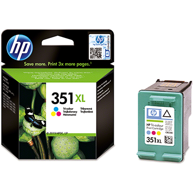 HP CB338EE No.351XL Tri-Colour Ink Cartridge (580 Pages)