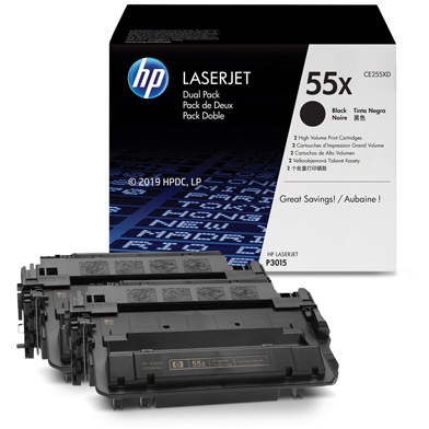 HP 55X Black Toner Dual Pack (2 x 12,500 Pages)