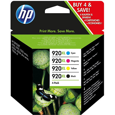 HP C2N92AE 920XL 4 Pack High Yield Ink Cartridges