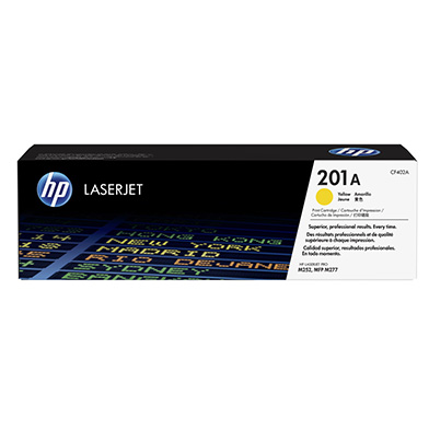 HP CF402A 201A Yellow Toner Cartridge (1,400 Pages)