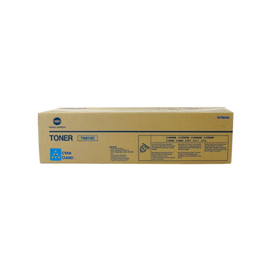 Konica Minolta A0TM450 TN-613C Cyan Toner Cartridge (30,000 Pages)