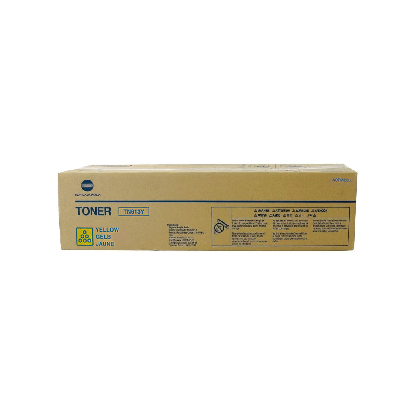 Konica Minolta A0TM250 TN-613Y Yellow Toner Cartridge (30,000 Pages)