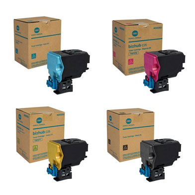 Konica Minolta TNP-27 Toner Cartridge Value Pack CMYK (5,200 Pages)