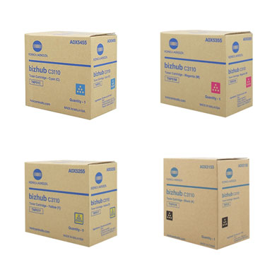 Konica Minolta TNP-51 Toner Cartridge Value Pack CMYK (5,000 Pages)