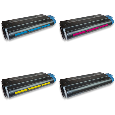 Compatible OKI Toner Rainbow Pack CMY (2,000 Pages) K (6,000 Pages)