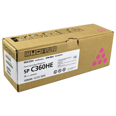 Ricoh 408186 SPC360HE Magenta Toner Cartridge (5,000 Pages)