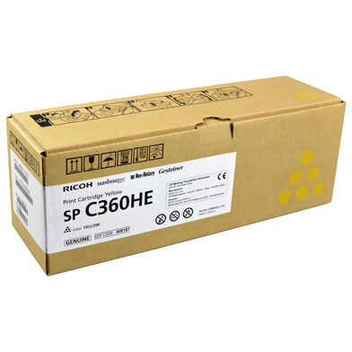 Ricoh 408187 SPC360HE Yellow Toner Cartridge (5,000 Pages)