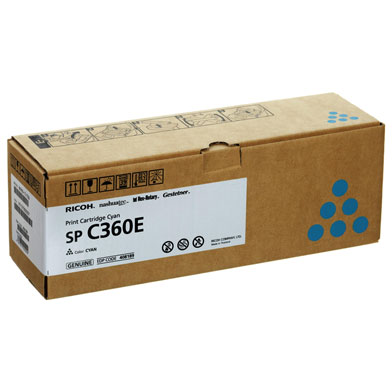 Ricoh 408189 SPC360E Cyan Toner Cartridge (1,500 Pages)