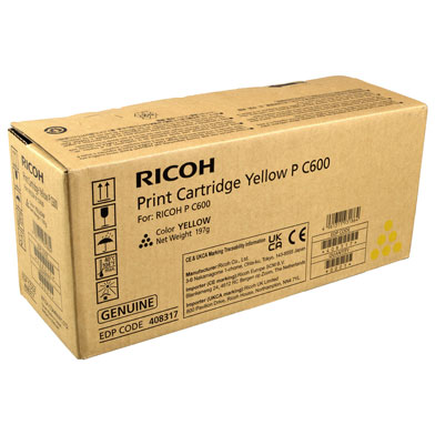 Ricoh 408317 Yellow Toner Cartridge (12,000 Pages)