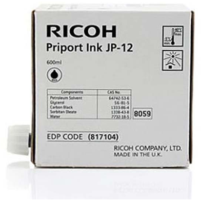 Ricoh 5 Pack Black Ink Cartridge (600ml)