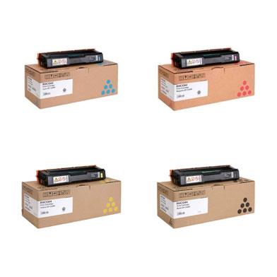 Ricoh  SPC220E Toner Cartridge Value Pack CMYK (2,000 Pages)