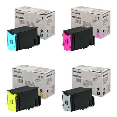 Sharp  MX-C30GT Toner Cartridge Value Pack CMYK (6,000 Pages)