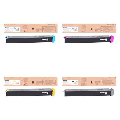 Sharp MX-51GT Toner Cartridge Value Pack CMY (18,000 Pages) K (40,000 Pages)