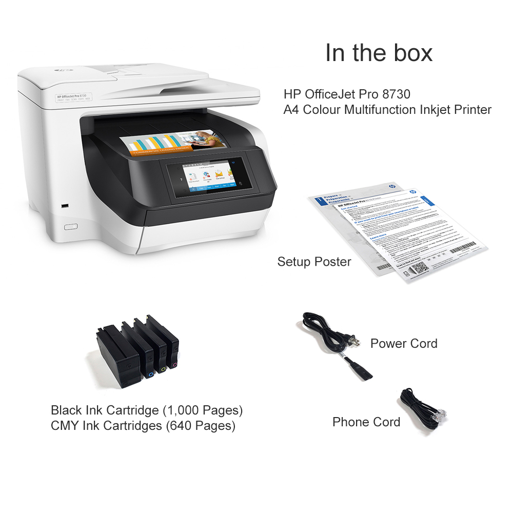 HP Officejet Pro 8730 D9L20A Wireless All-In-One Color Printer  with Duplex Printing