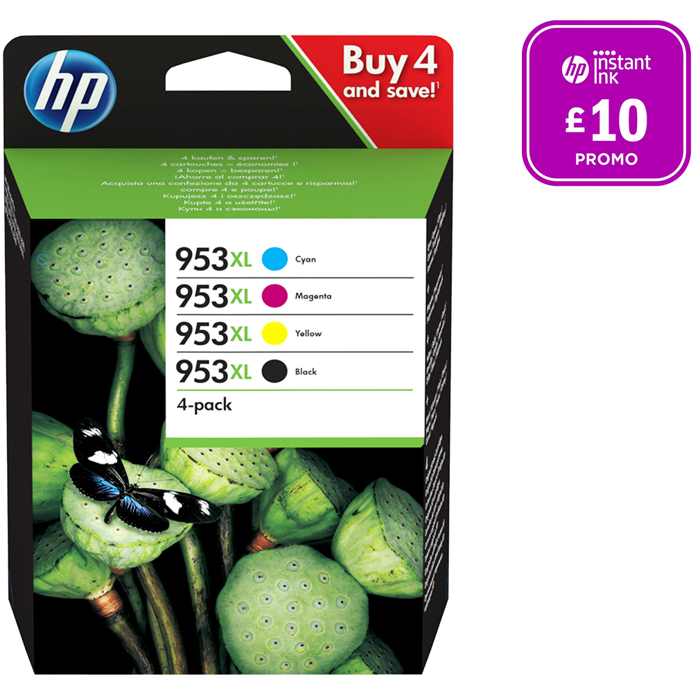 HP 953 XL Ink Cartridge Combo Pack 4 pcs - Compatible - BK/C/M/Y 136 ml